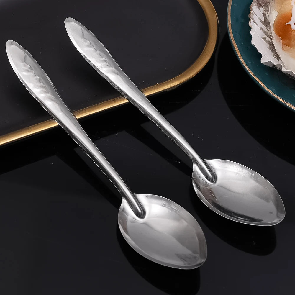 Cuillères Inox – Set 5 ou 10 pièces élégantes avec finition brillante et design ergonomique