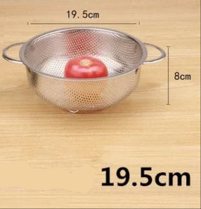 Égouttoir en Inox – Passoire de Cuisine en Acier Inoxydable Multi-Usages avec dimensions 19,5cm par 8cm