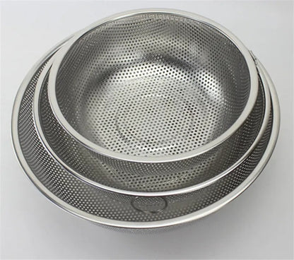 Ensemble de passoires en acier inoxydable. Égouttoir en Inox – Passoire de Cuisine en Acier Inoxydable Multi-Usages.