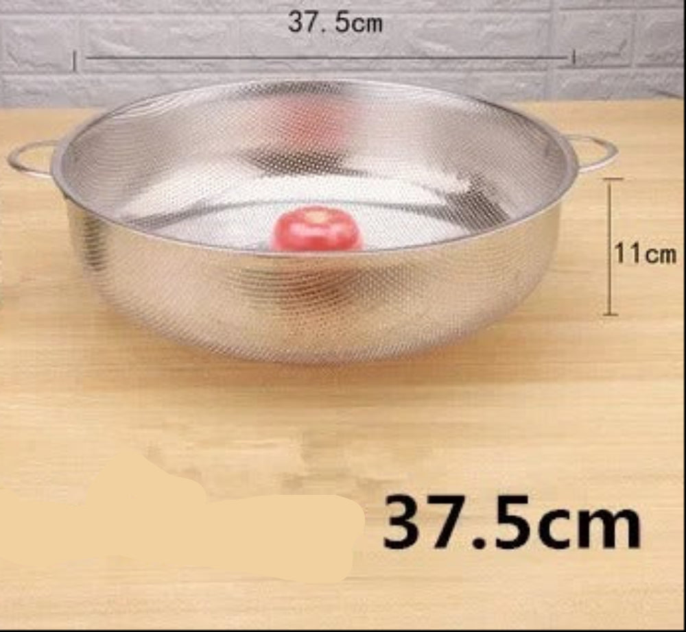 Égouttoir en Inox – Passoire de Cuisine en Acier Inoxydable Multi-Usages avec une capacité large de 37,5 cm