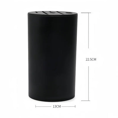 Porte Couteaux Antidérapant — Support Cuisine Durable noir cylindrique 22,5 cm Ustensile de chef pour couteaux