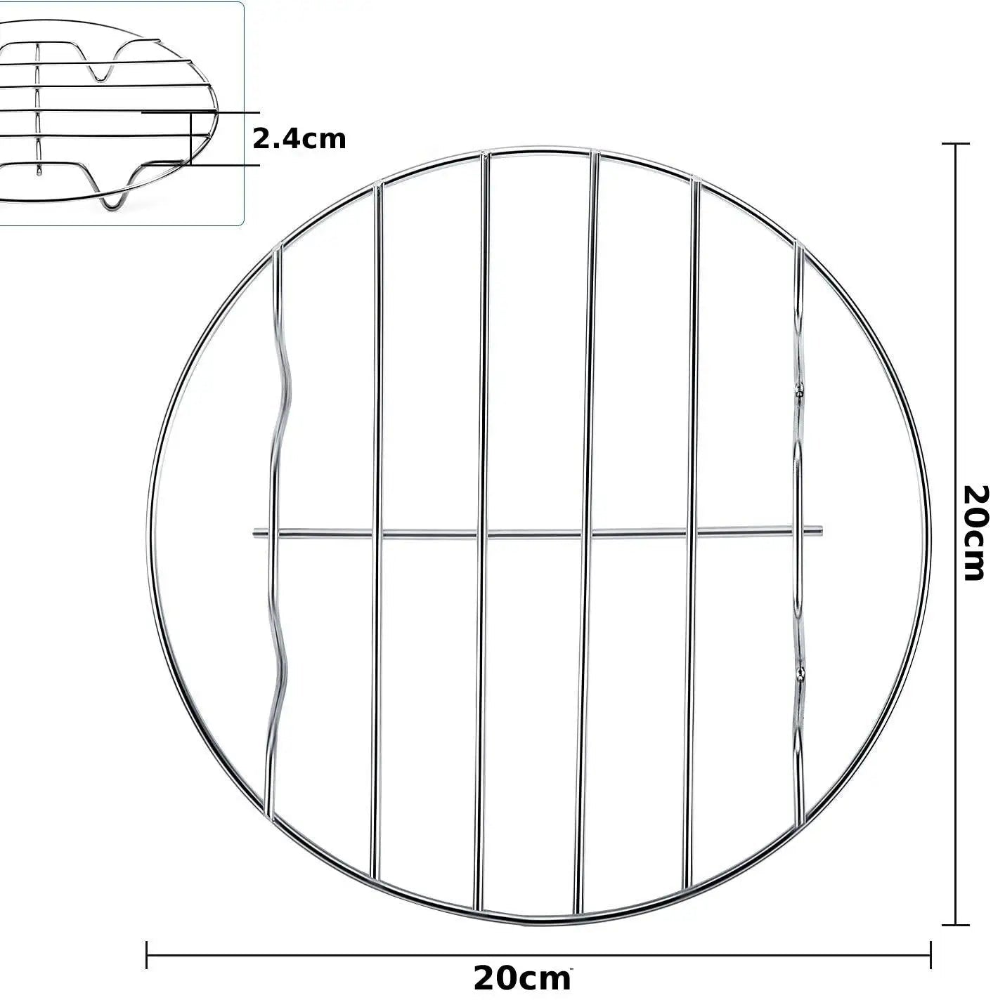 Repose Plat en Acier Inoxydable – Cuisson et Service, grille ronde inox 20 cm pour poser plats et gâteaux