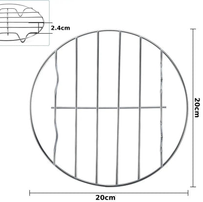 Repose Plat en Acier Inoxydable – Cuisson et Service, grille ronde inox 20 cm pour poser plats et gâteaux