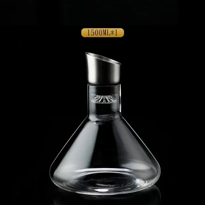 Décanteur à Vin en Verre – Carafe Œnologie Éco-Responsable de 1500 ml avec un design élégant