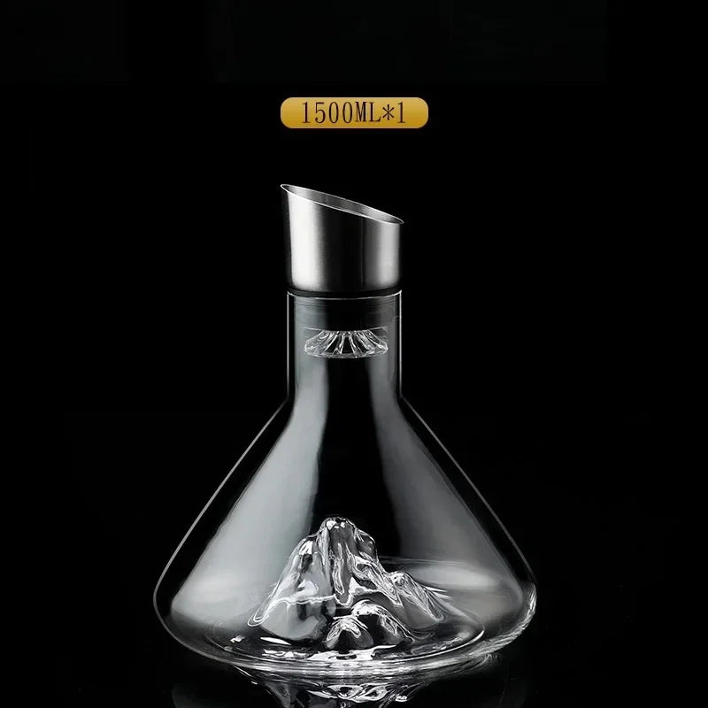 Décanteur à Vin en Verre – Carafe Œnologie Éco-Responsable avec un design élégant de 1500 ml