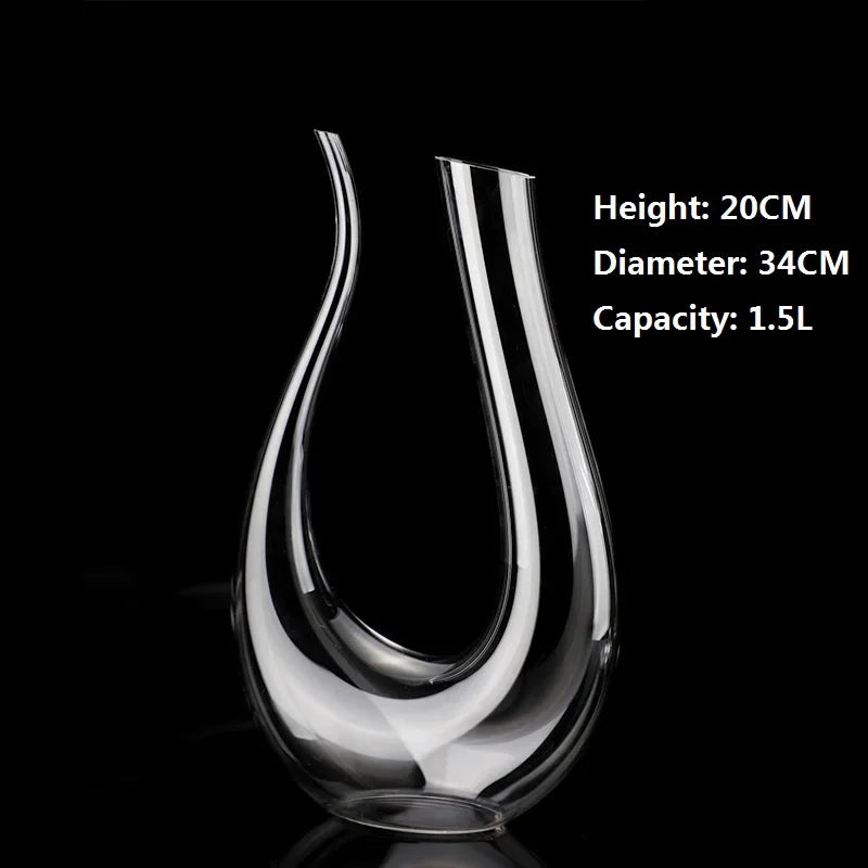 Décanteur à Vin en Verre – Carafe Œnologie Éco-Responsable de 20CM de hauteur et 1.5L de capacité