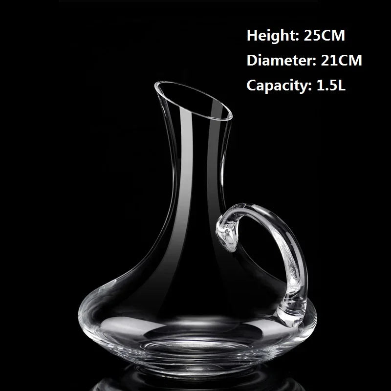Décanteur à Vin en Verre – Carafe Œnologie Éco-Responsable avec une capacité de 1,5L et un design élégant