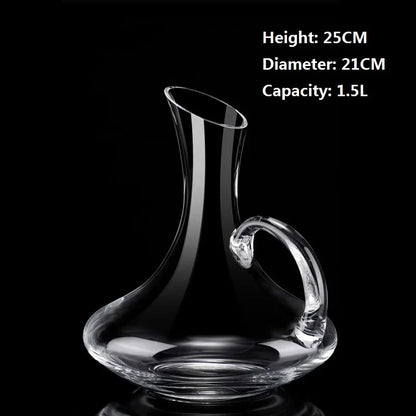 Décanteur à Vin en Verre – Carafe Œnologie Éco-Responsable avec une capacité de 1,5L et un design élégant