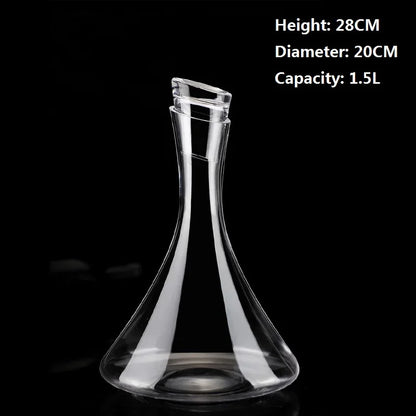 Décanteur à Vin en Verre – Carafe Œnologie Éco-Responsable de 1,5L avec design élégant
