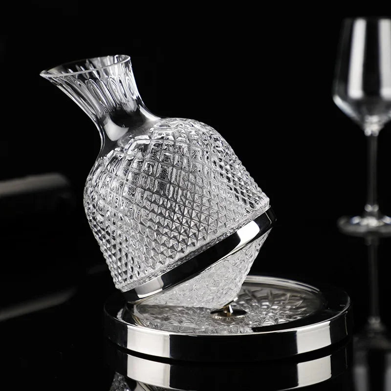 Décanteur à Vin en Verre – Carafe Œnologie Éco-Responsable au design élégant et brillant, parfait pour aérer le vin.