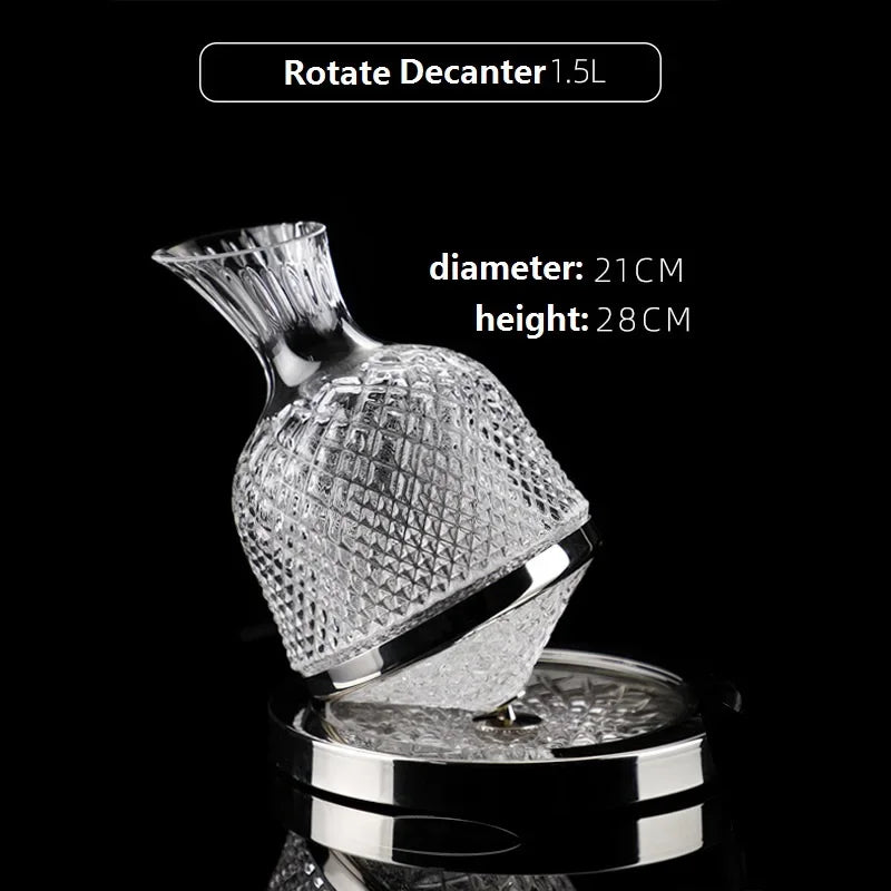 Décanteur à Vin en Verre – Carafe Œnologie Éco-Responsable avec un design élégant et un support en métal