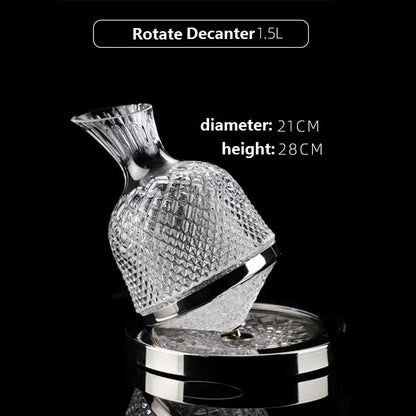Décanteur à Vin en Verre – Carafe Œnologie Éco-Responsable avec un design élégant et un support en métal