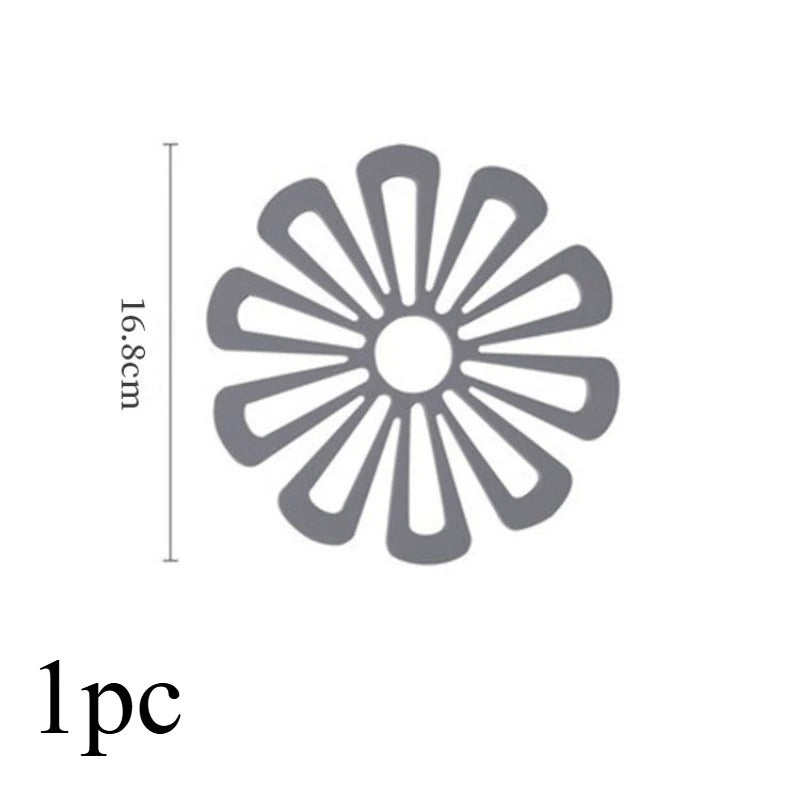 Dessous-de-plat silicone résistant à la chaleur en forme de fleur de 16,8 cm pour protéger les surfaces
