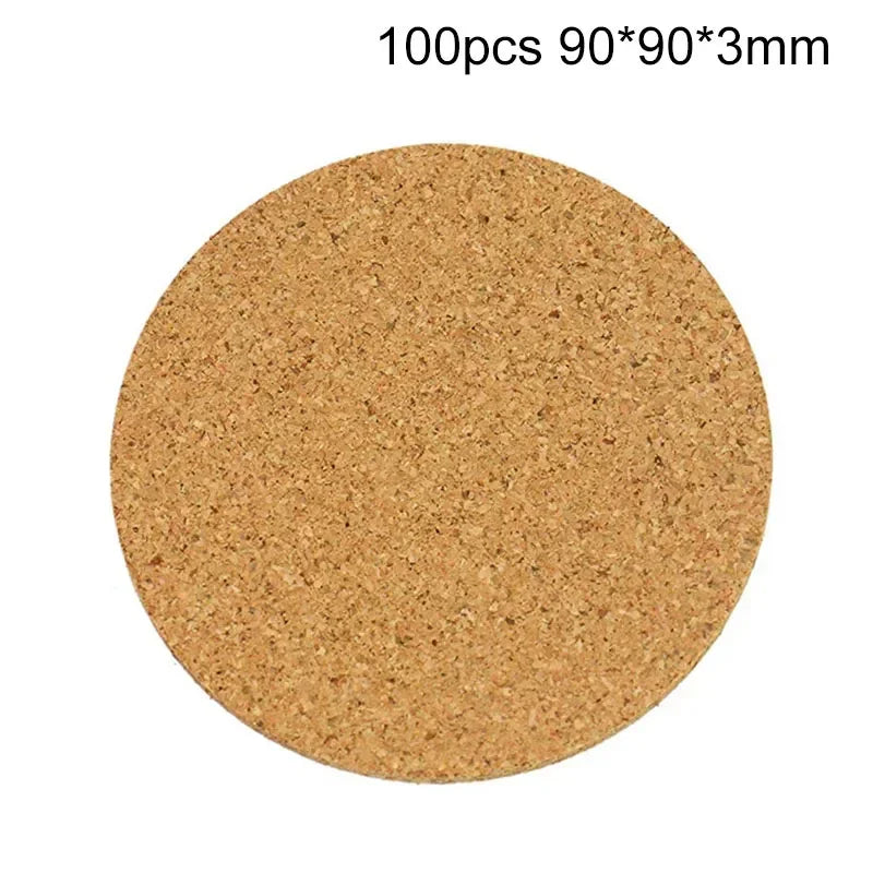 Dessous de Verre en Liège Naturel rond de 90 mm, idéal pour protéger vos surfaces
