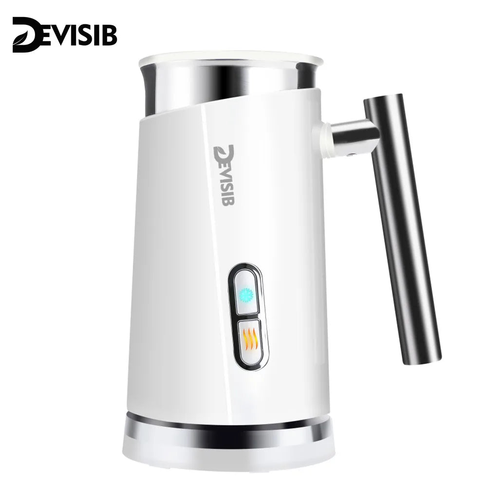 Mousseur à Lait Électrique DEVISIB 3-en-1 300ml 500W avec réservoir en acier inoxydable et poignée ergonomique