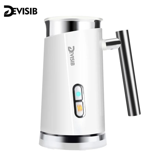 Mousseur à Lait Électrique DEVISIB 3-en-1 300ml 500W avec réservoir en acier inoxydable et poignée ergonomique