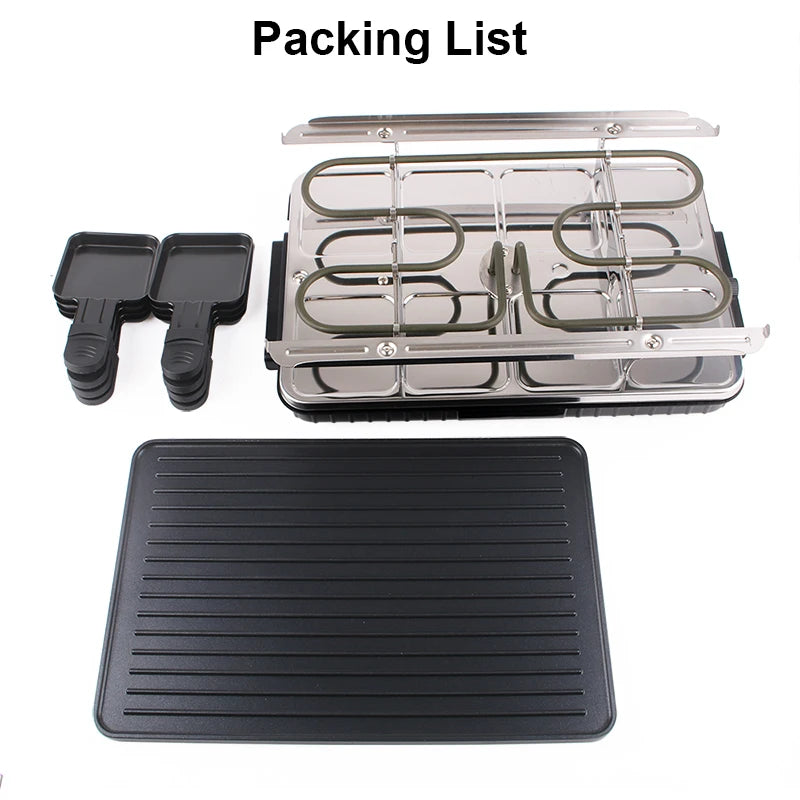 Appareil à Raclette – Plaque Fonte Antiadhésive avec accessoires pour une cuisine pratique et conviviale