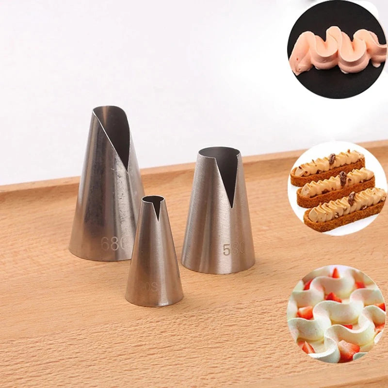 Set de douilles en inox pour décoration pâtisserie incluant la douille Saint-Honoré en Inox pour Décoration Pâtisserie