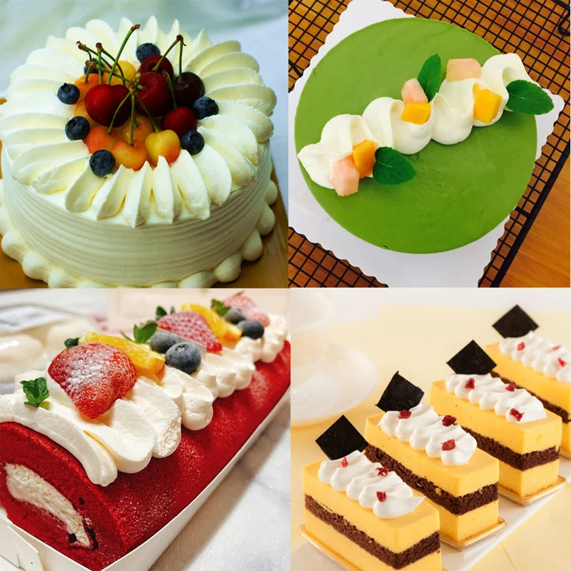 Douille Saint-Honoré en Inox pour Décoration Pâtisserie utilisée sur divers gâteaux et desserts colorés