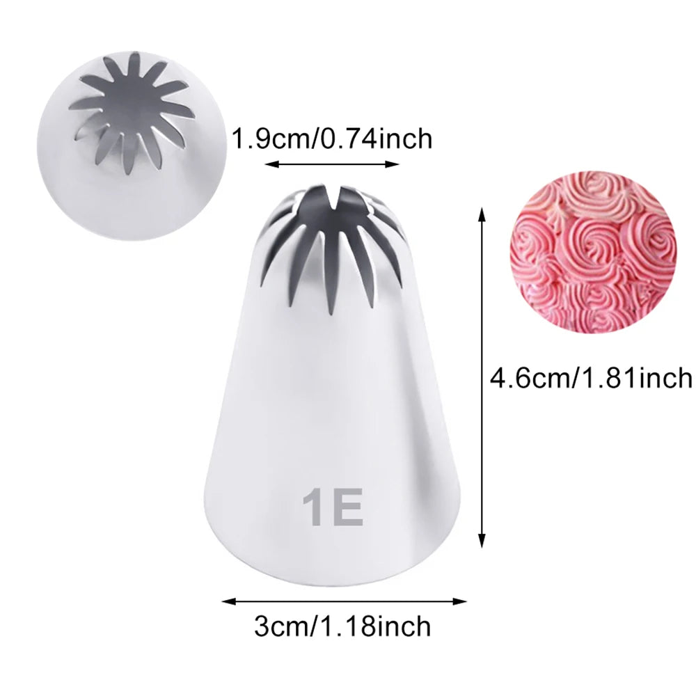Douilles à Pâtisserie Inox pour Décoration – 4 Pièces avec différents motifs pour des créations pâtissières élégantes