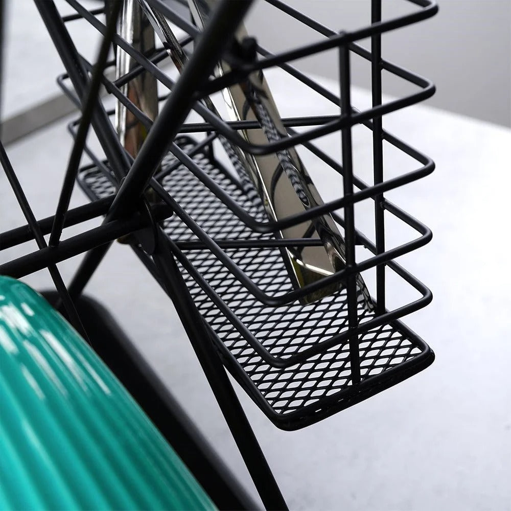 Égouttoir à Vaisselle 2 Niveaux Noir – 45 cm avec design moderne pour un drainage efficace de la vaisselle