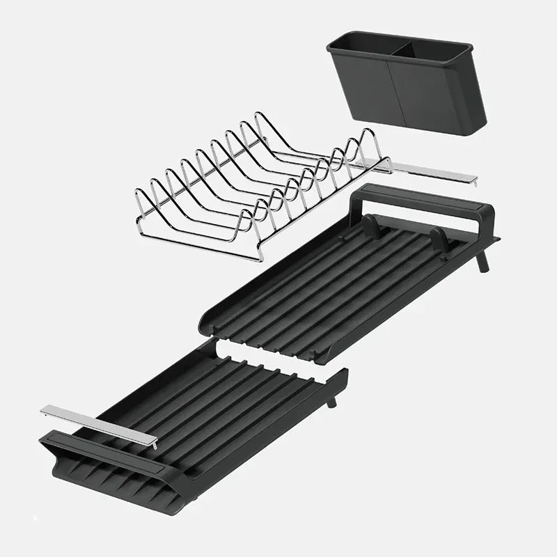 Égouttoir à Vaisselle Extensible pour Petite Cuisine, conçu pour un rangement facile et efficace en cuisine
