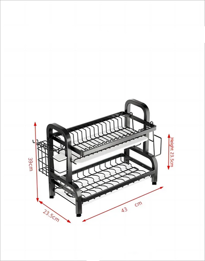 Égouttoir de Vasque Métallique avec Design Compact et Gain de Place pour Séchage Efficace en Cuisine