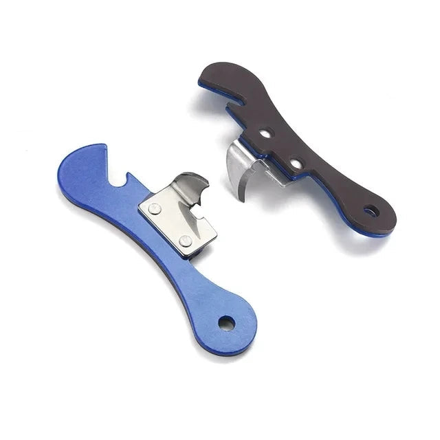 Ouvre-Bouteilles et Bocaux Multifonction ELESAHOME en métal avec design ergonomique et coloris bleu