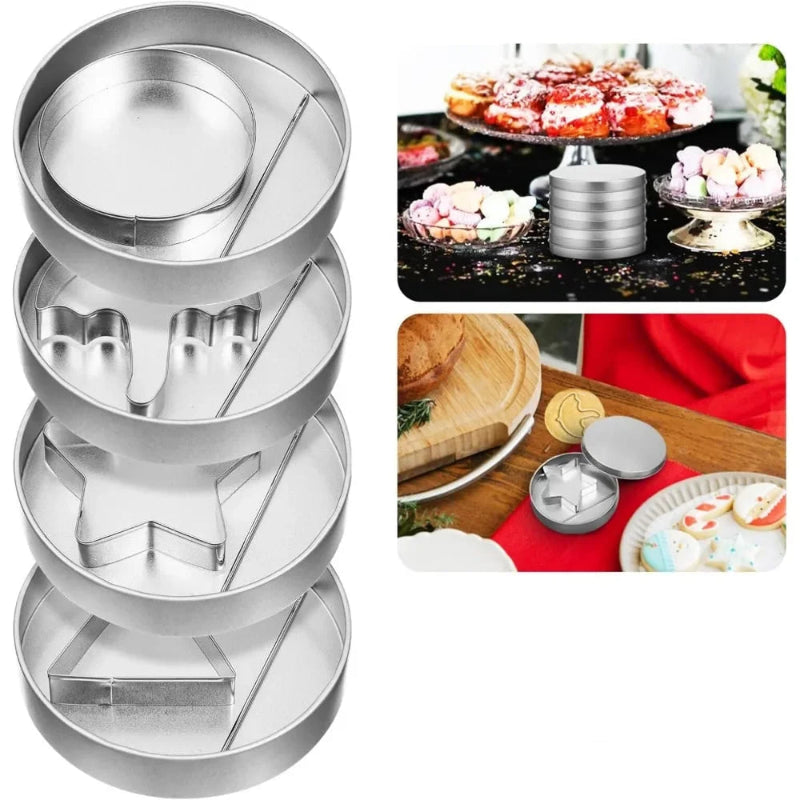 Emporte-Pièces Créatifs – Lot de 4 Formes pour Biscuits en métal avec différentes formes pour la pâtisserie