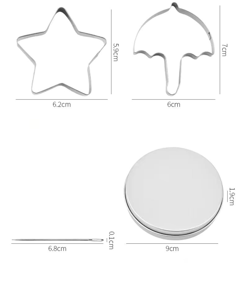 Emporte-Pièces Créatifs – Lot de 4 Formes pour Biscuits en acier inoxydable, idéaux pour la pâtisserie