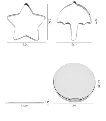 Emporte-Pièces Créatifs – Lot de 4 Formes pour Biscuits en acier inoxydable, idéaux pour la pâtisserie