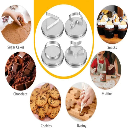 Emporte-Pièces Créatifs – Lot de 4 Formes pour Biscuits en acier inoxydable pour pâtisserie variée