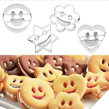 Emporte-Pièces Inox Fantaisie – Lot de 4 pour Pâtisserie avec formes amusantes pour biscuits décoratifs
