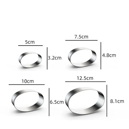 Emporte-Pièces Inox – Carrés, Rectangles ou Ovales, Lot de 4 avec différentes tailles de découpe