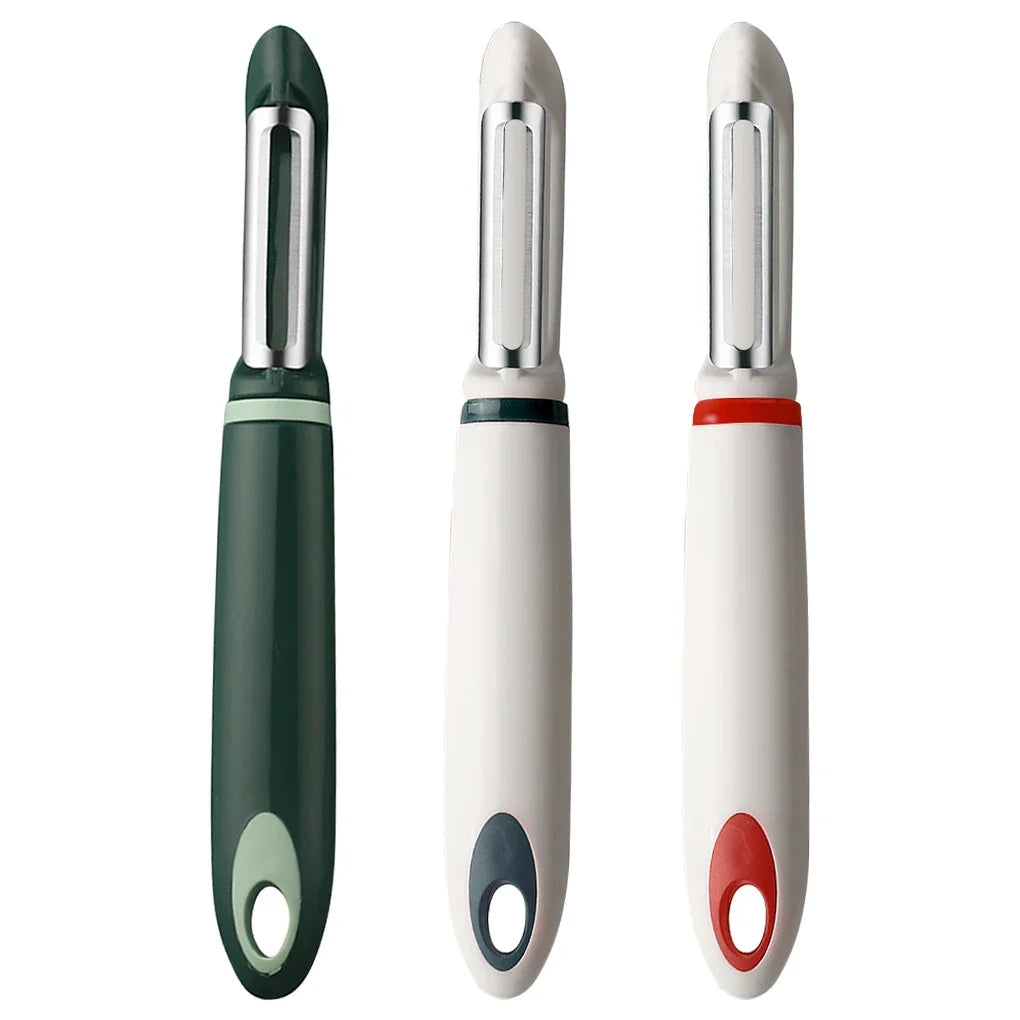 Éplucheur légume en Acier Inoxydable - Outil Ergonomique disponible en vert blanc et blanc rouge