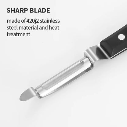 Éplucheur pivotant inox pour fruits et légumes avec lame en acier inoxydable de haute qualité