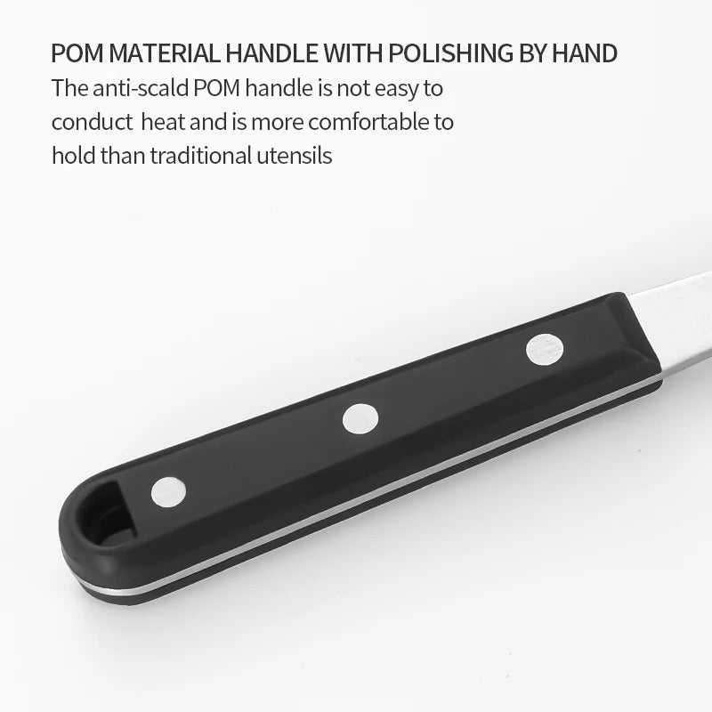 Éplucheur pivotant inox pour fruits et légumes avec poignée en POM anti-chauffe et confortable