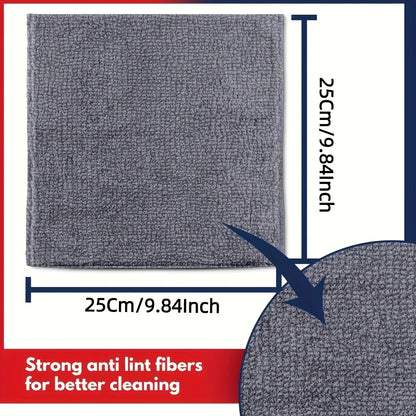 Éponge Microfibre Récurante Cuisine – Nettoyage Écologique carrée gris foncé 25x25 cm avec fibres anti-peluches