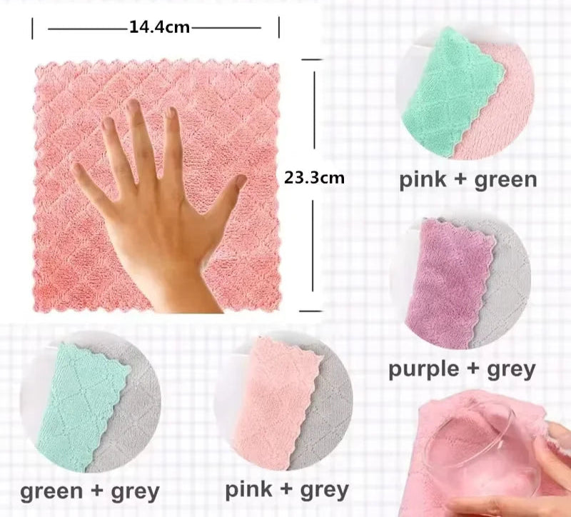 Éponge Microfibre Récurante Cuisine – Nettoyage Écologique avec différentes couleurs et dimensions pratiques