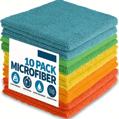Paquet de 10 Éponge Microfibre Récurante Cuisine – Nettoyage Écologique en plusieurs couleurs