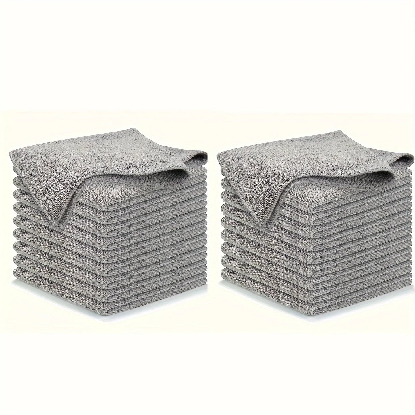 Lot de lingettes grises en microfibre pour nettoyage écologique Éponge Microfibre Récurante Cuisine – Nettoyage Écologique