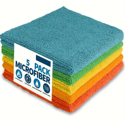 Lot de 5 Éponge Microfibre Récurante Cuisine – Nettoyage Écologique en couleurs variées