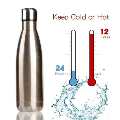 Bouteille Isotherme Inox – Gourde Sport Thermos Étanche bouteille inox dorée 24h froid 12h chaud