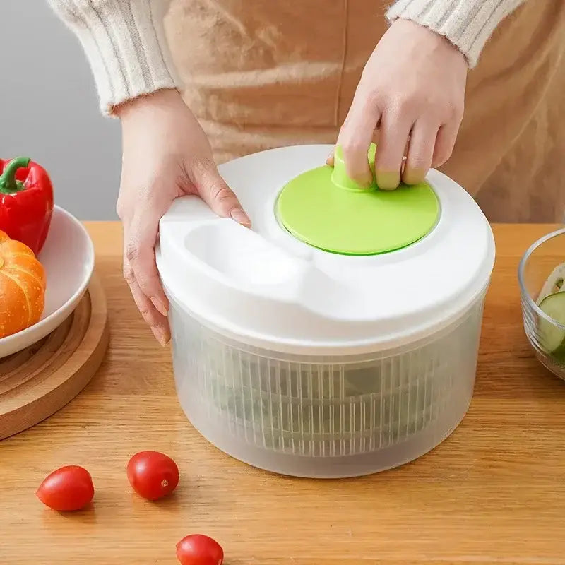 Essoreuse à Salade 4L Sans BPA – Plastique Léger, Compatible Lave-vaisselle, Pour Légumes, Fruits, Pâtes - 10