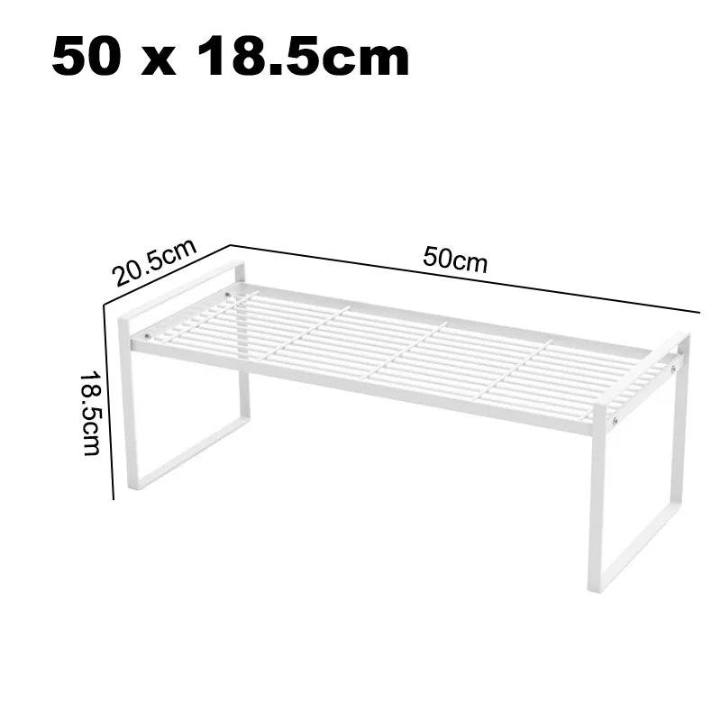 Étagère de Rangement Inox pour Cuisine Moderne et Pratique blanche dimensions 50 x 18.5 cm
