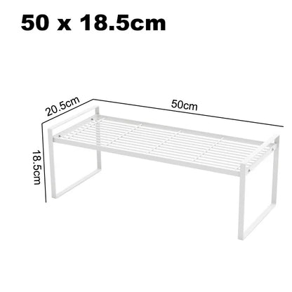 Étagère de Rangement Inox pour Cuisine Moderne et Pratique blanche dimensions 50 x 18.5 cm