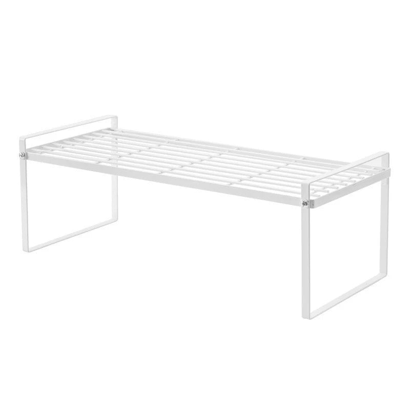 Étagère de Rangement Inox pour Cuisine Moderne et Pratique avec structure métallique blanche