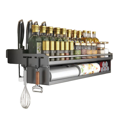 Étagère Murale Cuisine Multifonction – 30 ou 40 cm, rangement idéal pour bouteilles et ustensiles de cuisine