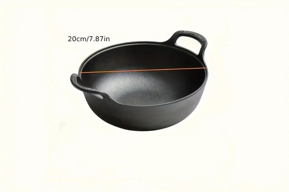 Faitout en Fonte 20 cm Compatible Induction et Tous Feux avec poignées ergonomiques pour une utilisation facile