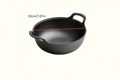 Faitout en Fonte 20 cm Compatible Induction et Tous Feux avec poignées ergonomiques pour une utilisation facile